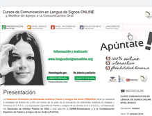 Tablet Screenshot of lenguadesignosonline.org